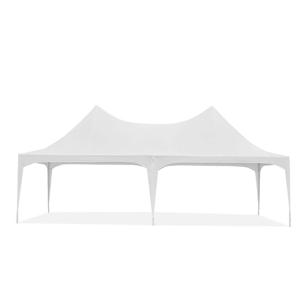 26 ft. x 13 ft. White Party Tent, Waterproof Ourdoor Canopy, All Weather Wa