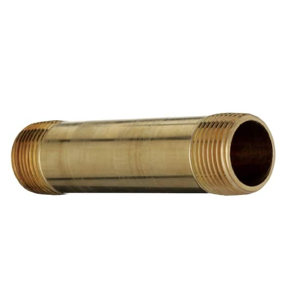 3/4 in. x Close MIP Brass Hex Nipple Fitting