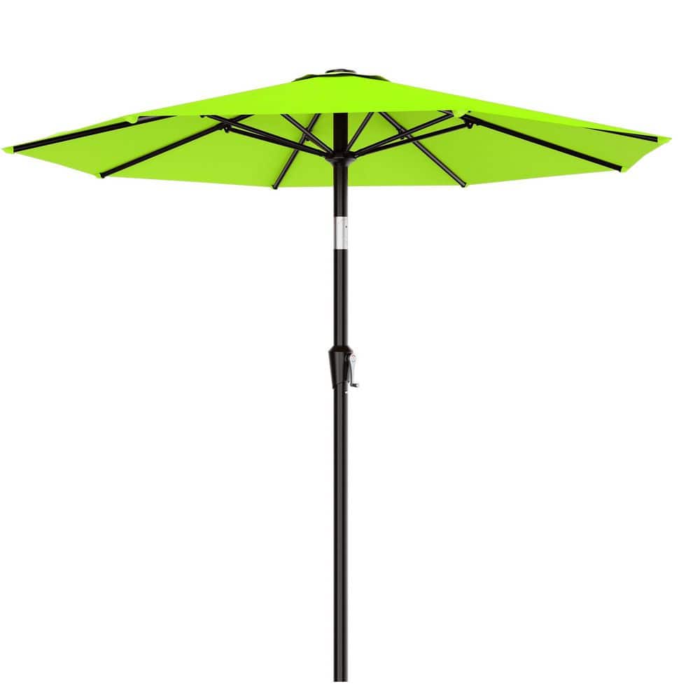 9 ft. Alloy Steel Patio Umbrella in Green with Push Button Tilt, Crank and 8 Sturdy Ribs for Garden, Backyard, Pool price history on PriceWatchPro