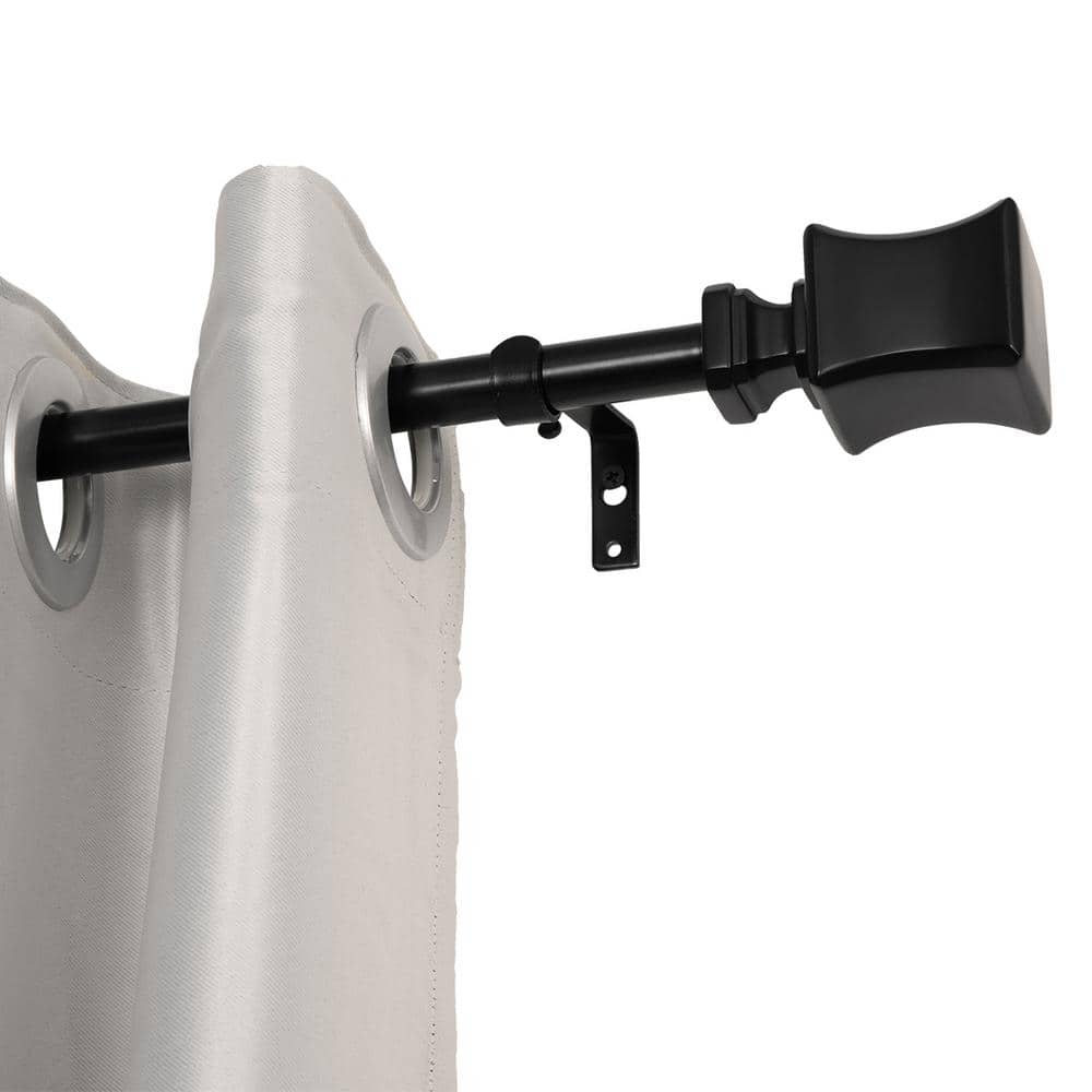 Wall Mounted 3/4 in. Curtain Rod - Curtain Rods For Windows 86 to 120 in., Adjustable Drapery Rods, Black price history on PriceWatchPro