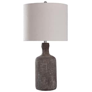 Olney 30 in. Multi-Color Dark Gray Bedside Lamp