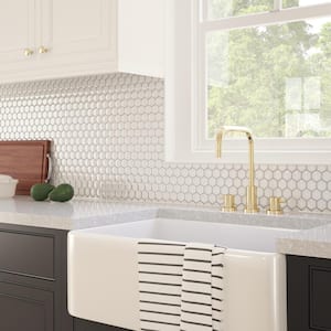 Take Home Sample Sea Breeze White 4 in. x 4 in. Glass Peel and Stick Wall Mosaic Tile (0.11 sq.ft/Each)