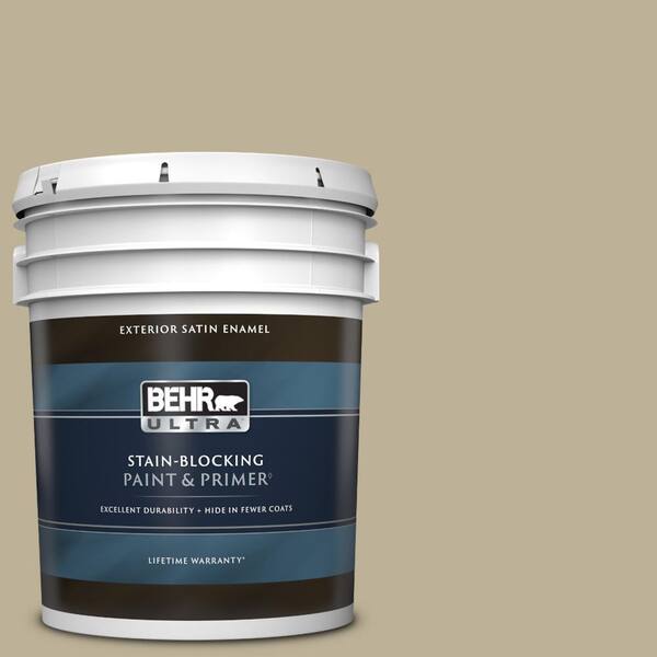 BEHR ULTRA 5 gal. #770D-4 Clay Pebble Satin Enamel Exterior Paint & Primer