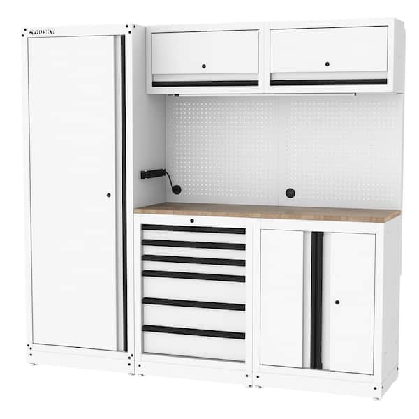 Husky 80.2 in. W x 75 in. H x 19.2 in. D Steel 8-Piece Garage