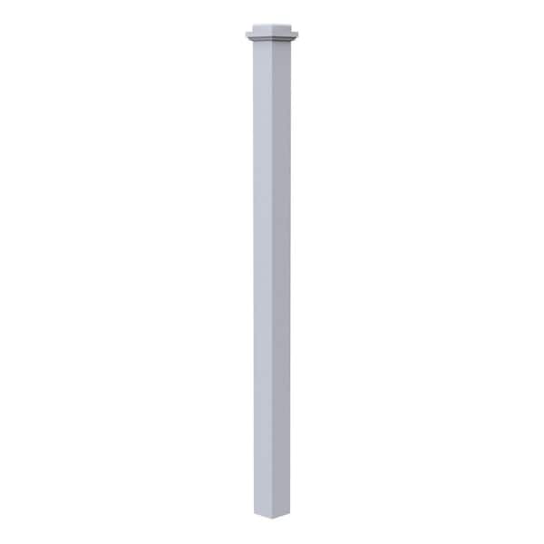 Stair Parts 4075 66 in. x 3-1/2 in. Primed Square Craftsman Solid Core Box Newel Post for Stair Remodel