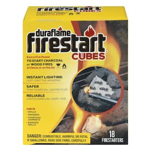 Firestarter Cube Wood and Charcoal Firelighters (18-Count)