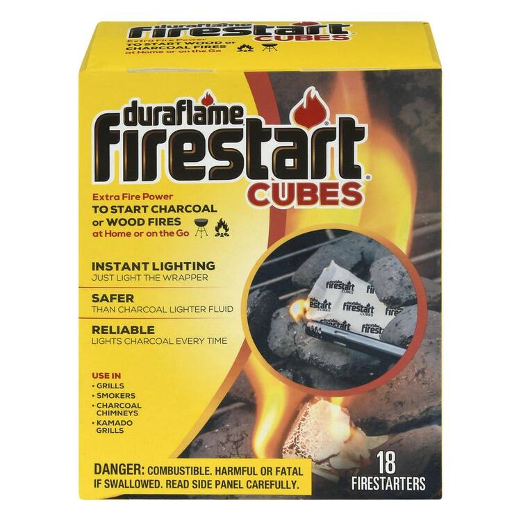 Duraflame Firestarter Cube Wood and Charcoal Firelighters (18Count