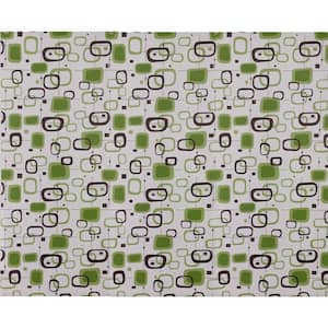 Shapes Green, Black, Off-White Vinyl Strippable Roll (Covers 26.6 sq. ft.)