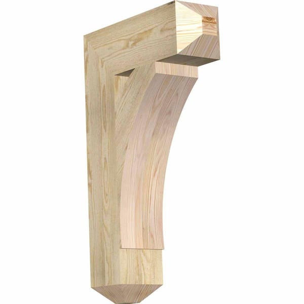 Ekena Millwork 6 in. x 32 in. x 20 in. Douglas Fir Thorton Craftsman Rough Sawn Bracket