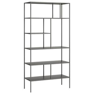 Winthrop 72 in. Gunmetal Gray 5-Shelf Standard Bookcase