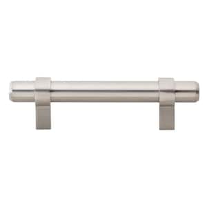 3 in. Center-to-Center Solid Stainless Steel Finish Euro Style Cabinet Bar Pulls (10-Pack)