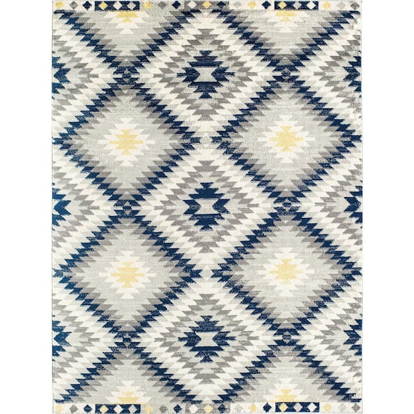 Bodrum Kilim Navy 2'x8' Moroccan Area Rug