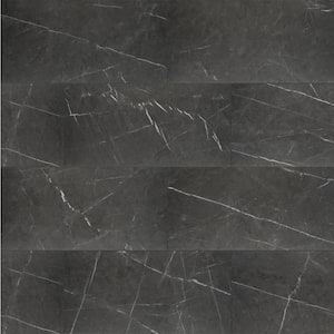 Nero Marquina 12 in. x 24 in. Matte Porcelain Stone Look Floor and Wall Tile (16 sq. ft./Case)