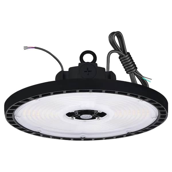 Integrated LED 240-Watt UFO High Bay Light, 2CCT, Up to 34800LM, 90º Beam, Dimmable, IP65 UL, DLC Premium, Black