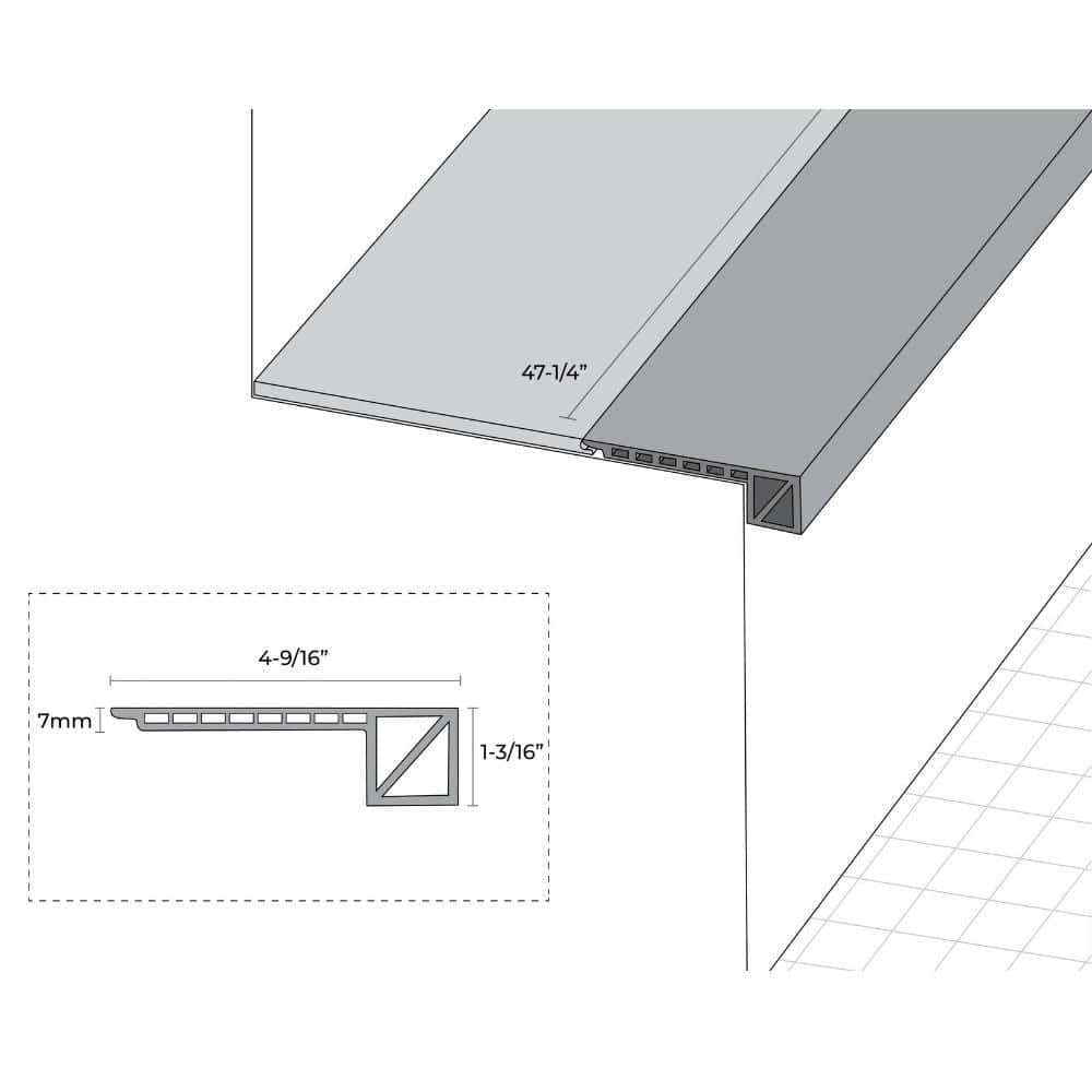 Modin LVP Soho Signature. 28 in T x 4.5 in. W x 48 in. L Vinyl Square Nosing price history on PriceWatchPro