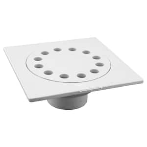 6 in. x 6 in. PVC Calk x Slip Bell Trap Drain with 1-1/2 in. x 2 in. Outlet