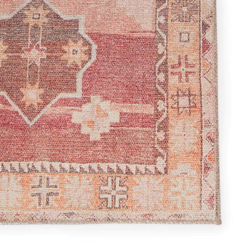 Reversible Blue Medallion 5' x 7' Easy Care Synthetic Rug