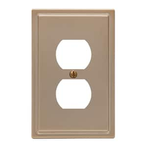 Moderne 1 Gang Duplex Steel Wall Plate - Brushed Bronze