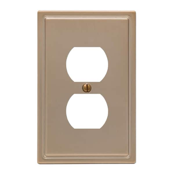 AMERELLE Moderne 1 Gang Duplex Steel Wall Plate - Brushed Bronze