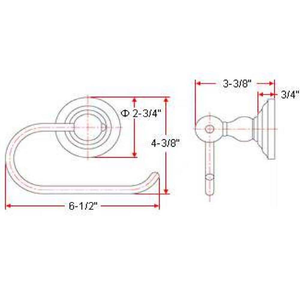 Oil Rubbed Bronze Euro Wall Mounted Toilet Paper Holder