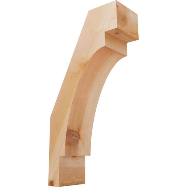 Ekena Millwork 5 1/2"W x 12"D x 24"H Merced Smooth Knee Brace, Western Red Cedar