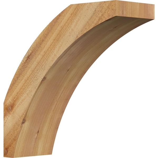 Ekena Millwork 6"W x 16"D x 16"H Thorton Rough Sawn Knee Brace, Western Red Cedar
