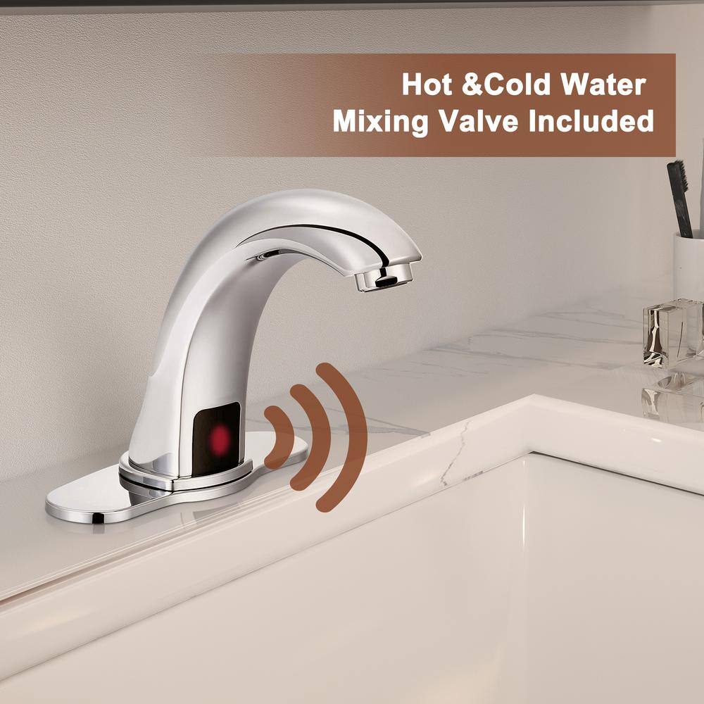 Chrome Hands-Free Automatic Sensor Bathroom Faucet