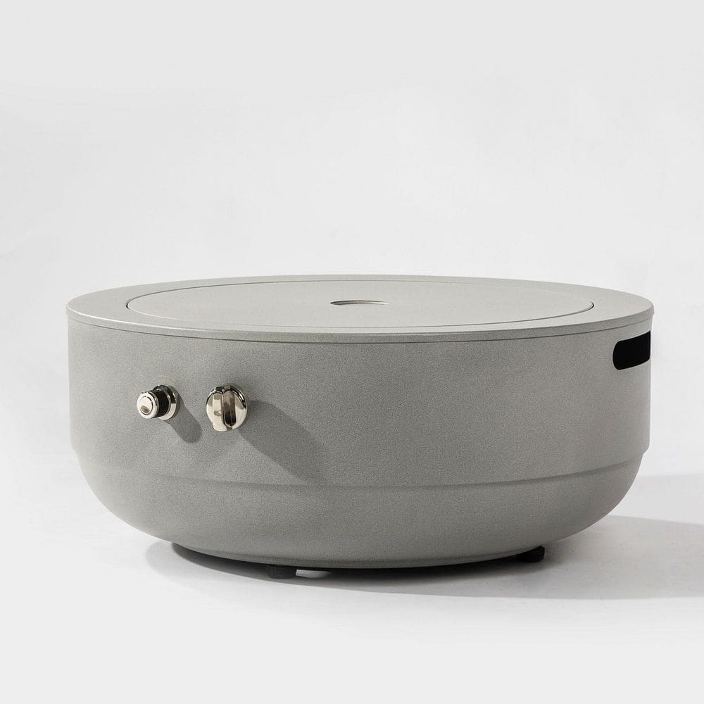 24in. Round Propane Gas Fire Pit Bowl, 50,000 BTU for Outdoor Patio Deck Garden, Grey price history on PriceWatchPro