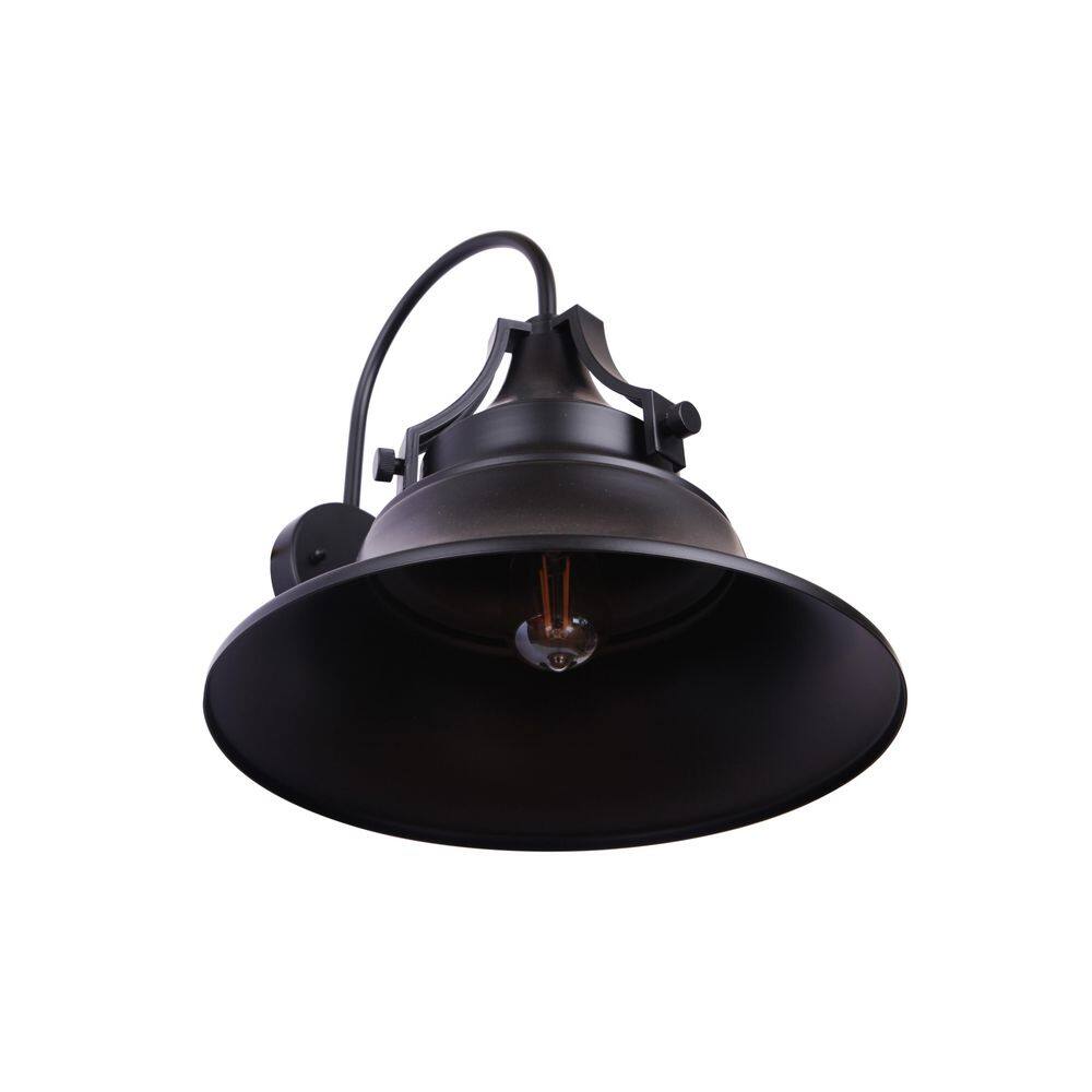 Midnight Black Bronze 16.25" Industrial Wall Sconce