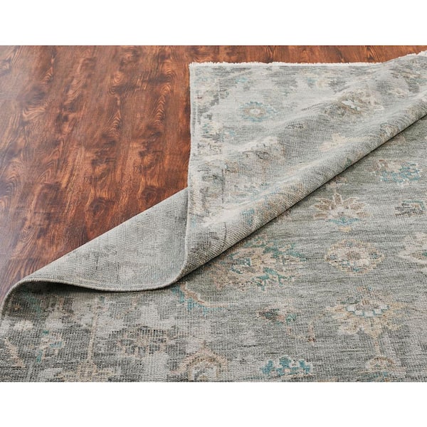 Ambrose 8 ft. x 10 ft. Sage/Greys Abstract Washable Area Rug