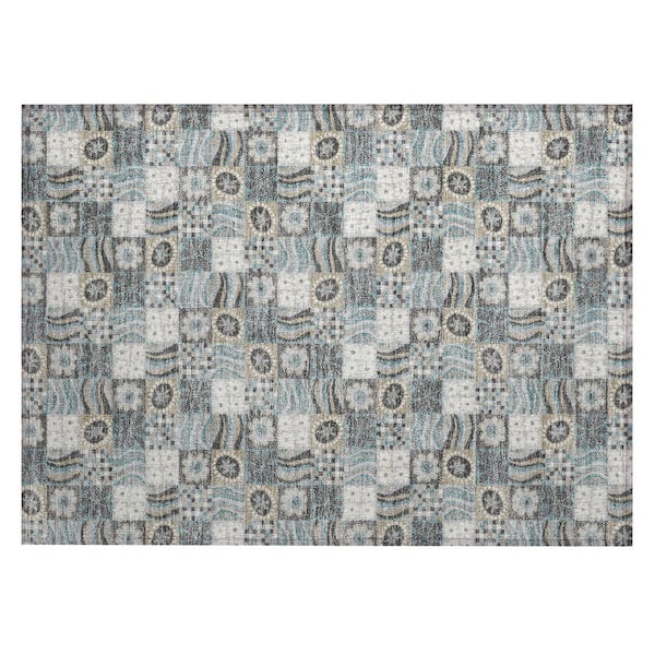 Chantille Machine Washable Indoor/Outdoor Abstract ACN2922 Gray 3 ft. x 4 ft. Area Rug