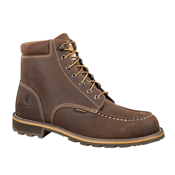 Carhartt Men's Traditional Waterproof 6'' Work Boots - Soft Toe - Brown Size 11.5(M)