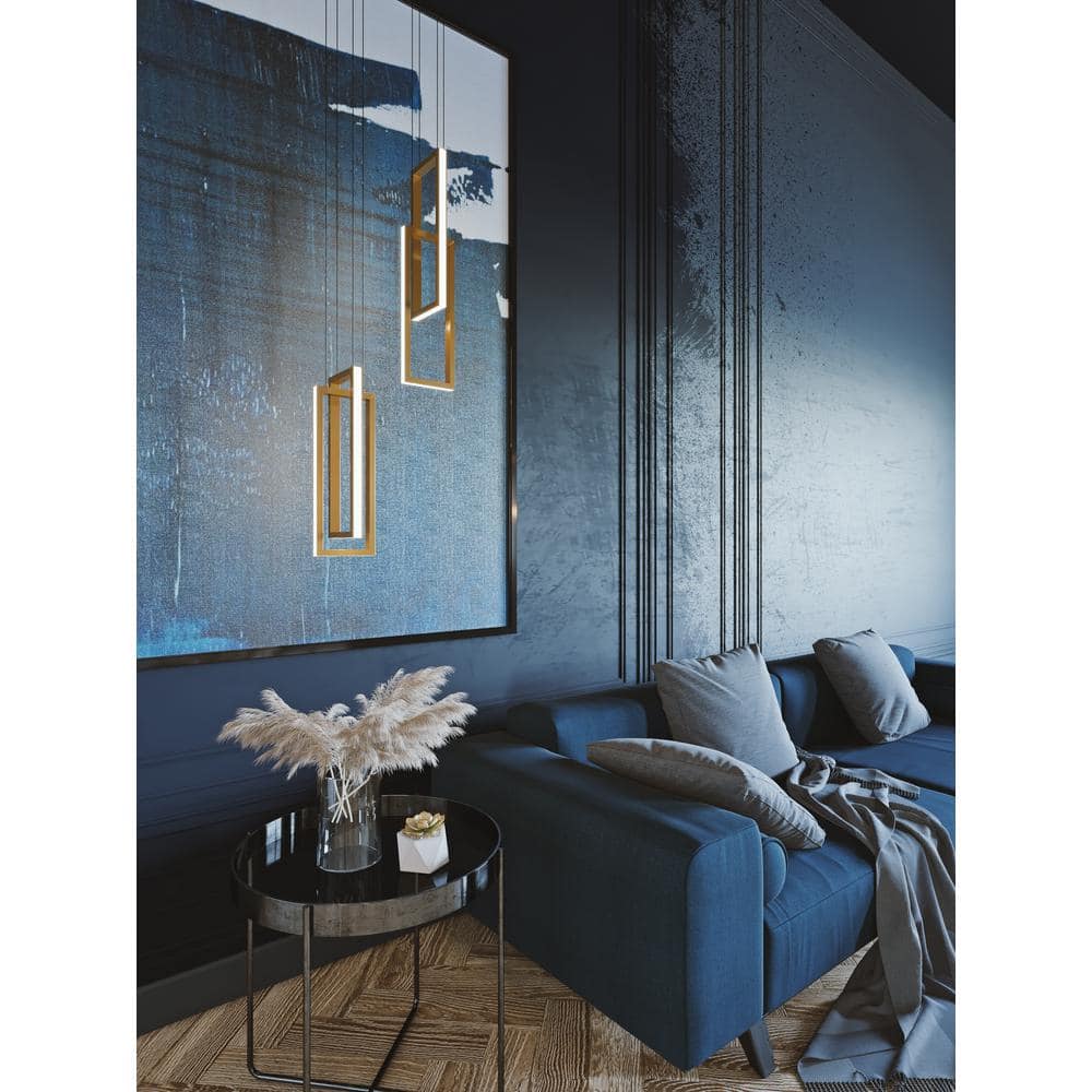 Cole Gold LED Pendant Light with Acrylic Shade