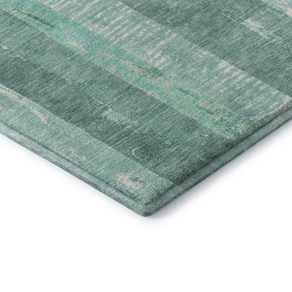 Mayfield Premium Machine Washable Abstract AMF1689 Seafoam 8 ft. x 10 ft. Area Rug