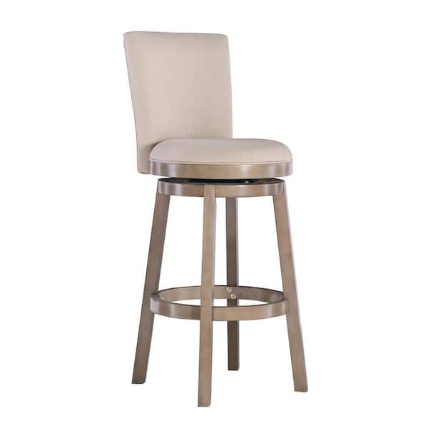 Powell Company Mike 45.5 in. H Big and Tall Rustic Taupe High Back Wood frame Bar Stool
