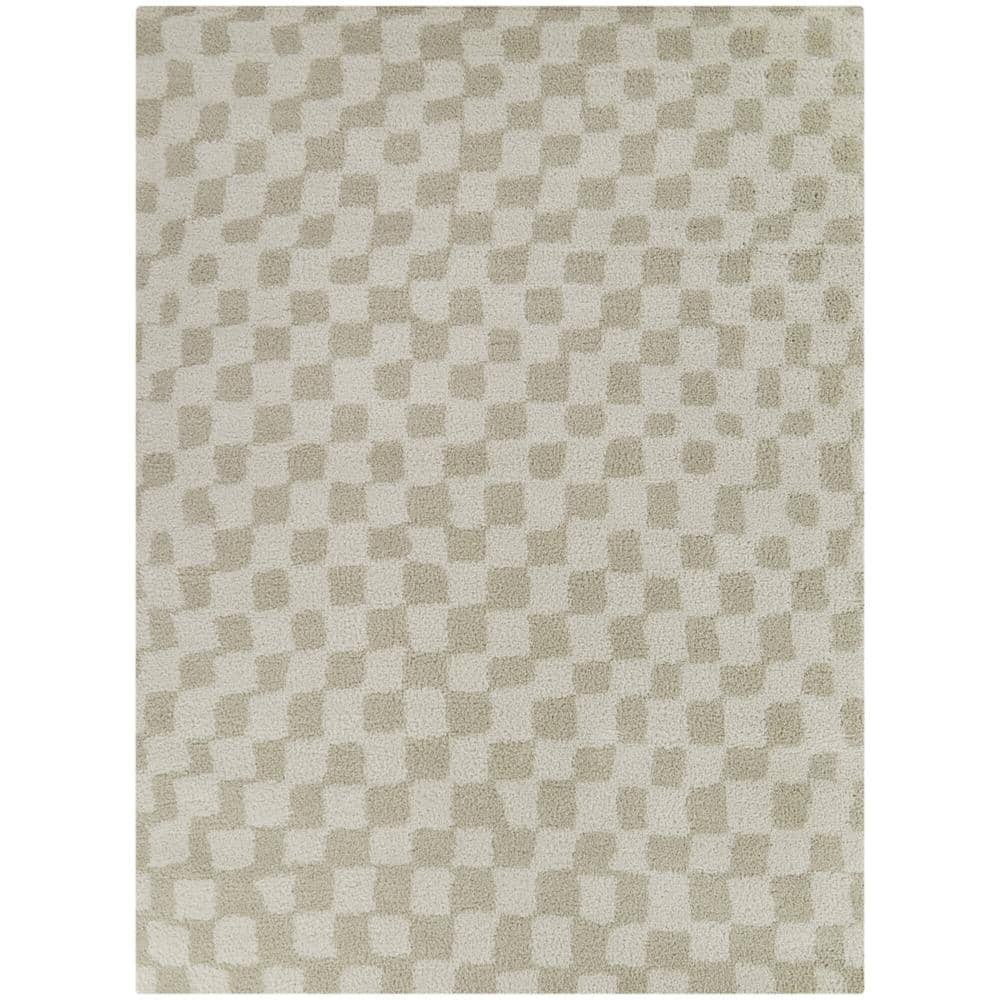 Dietrich Tan 8 ft. x 10 ft. Checkered Area Rug price history on PriceWatchPro