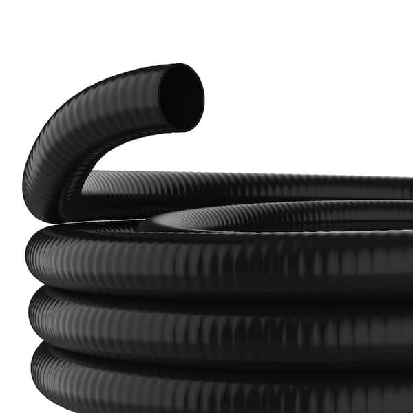 1/2 in. I.D. x 5/8 in. O.D. x 100 ft. Black Flexible Vinyl Tubing for Koi Ponds, AC, Pump Discharge and More