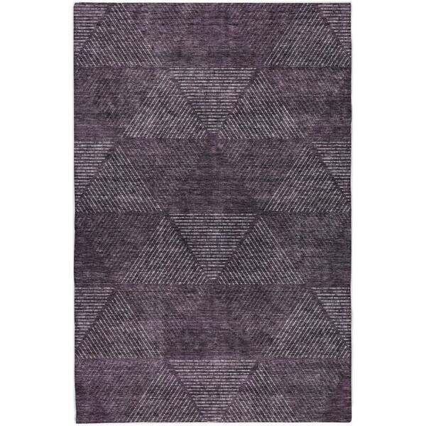 Dream Shag Premium Machine Washable Abstract ADS777 Eggplant 10 ft. x 14 ft. Area Rug