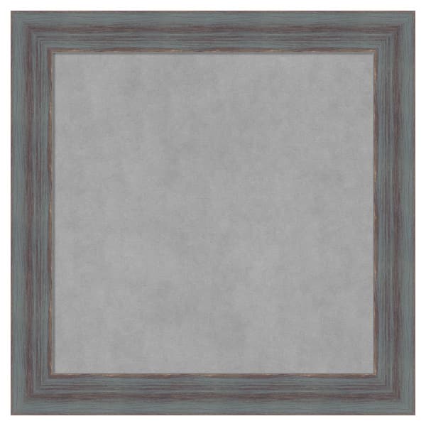 Amanti Art Dixie Grey Rustic 14 in. x 14 in. Framed Magnetic Board