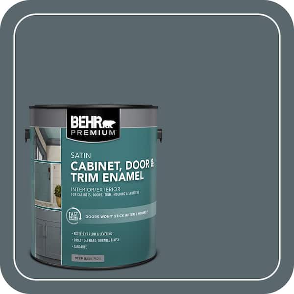 1 gal. #N470-6 Whale Gray Satin Enamel Interior/Exterior Cabinet, Door & Trim Paint
