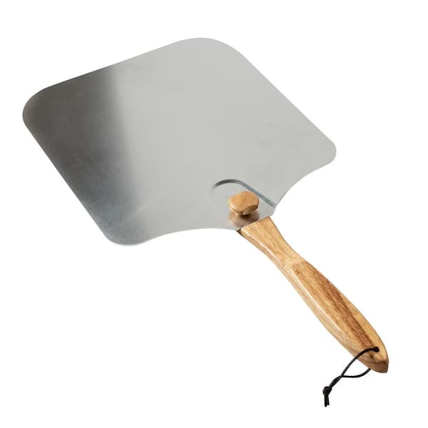Old Stone Pizza Kitchen 14 in. x 16 in. Aluminum Foldable Pizza Peel with Wood Handle
