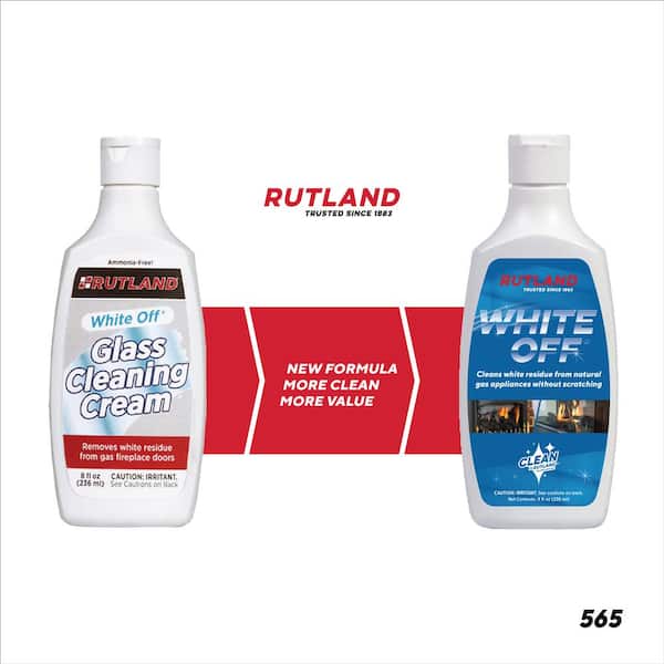 Rutland GAS Fireplace Cleanup Kit with GAS Log Soot Remover, White-Off Glass Cleaner, Brick and Stove Cleaner