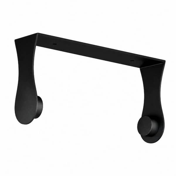 Wall Mount Black Paper Towel Holder Under Cabinet Adhesive or Screw Installation for Kitchen Bathroom RV 1 Piece