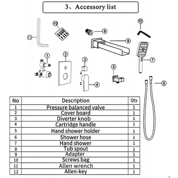 Bathtub on sale faucet parts