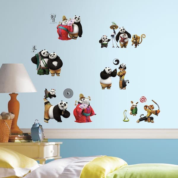 RoomMates 5 in. x 11.5 in. Kung Fu Panda 3 25-Piece Peel and Stick Wall Decal