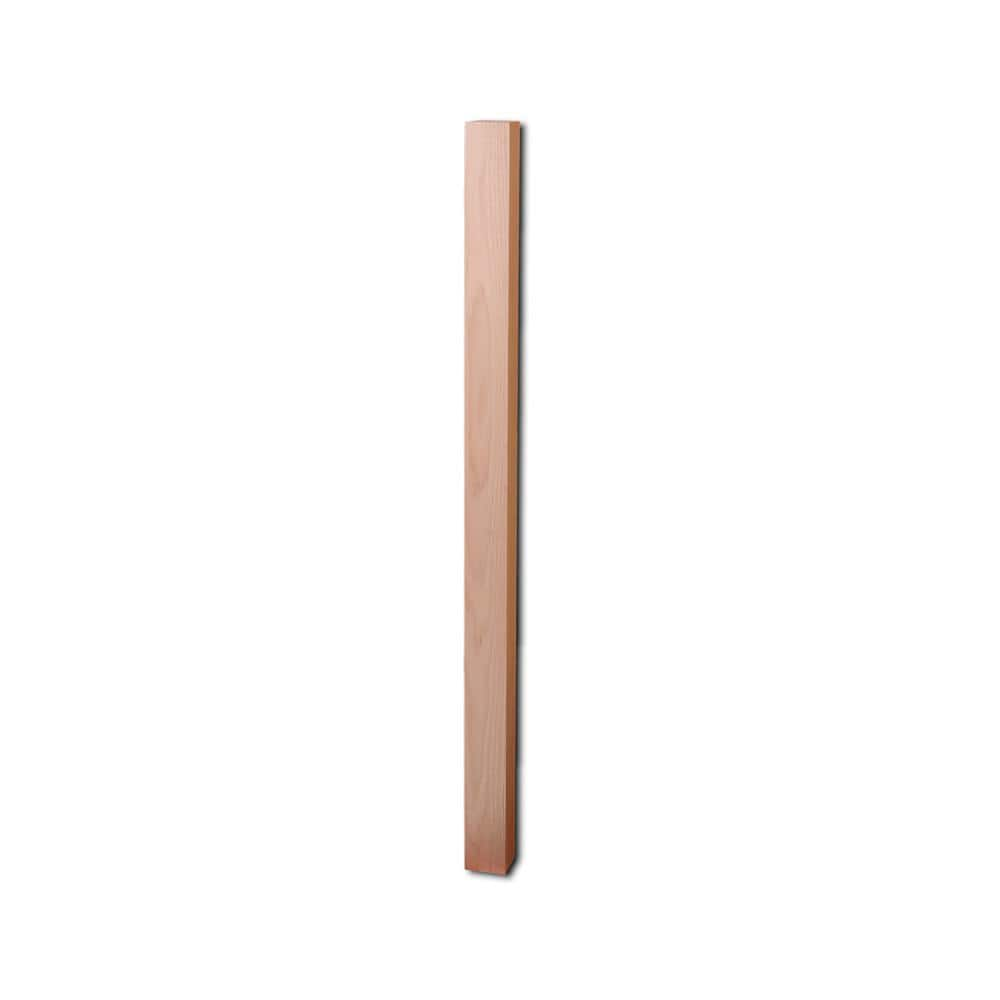 HOUSE OF FORGINGS Red Oak 4000 3-1/4 x 54 in. Blank Style Wood Newel Post  for Stair Remodeling RO-4000 - The Home Depot