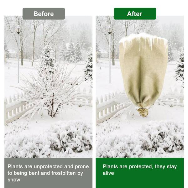 Agfabric 63 x 15 Burlap Fabric Winter Plant Cover