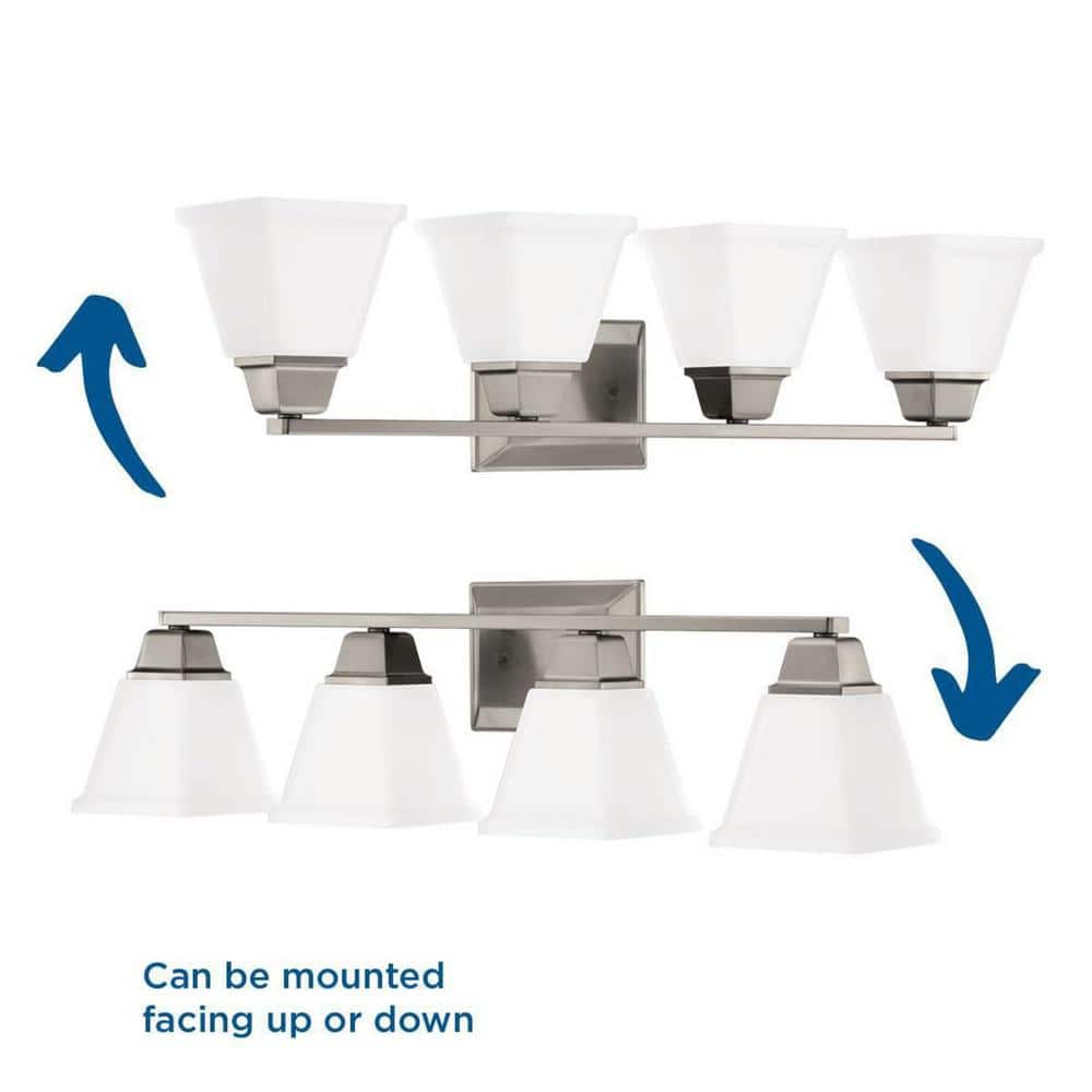 Clifton Heights Brushed Nickel 4-Light Bath Vanity Fixture