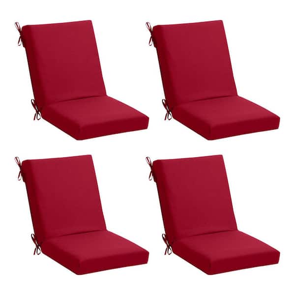 Hampton Bay 20 in. W x 21 in. D CushionGuard High Back Universal Outdoor Cushion in Lake Stripe (Set of 2)