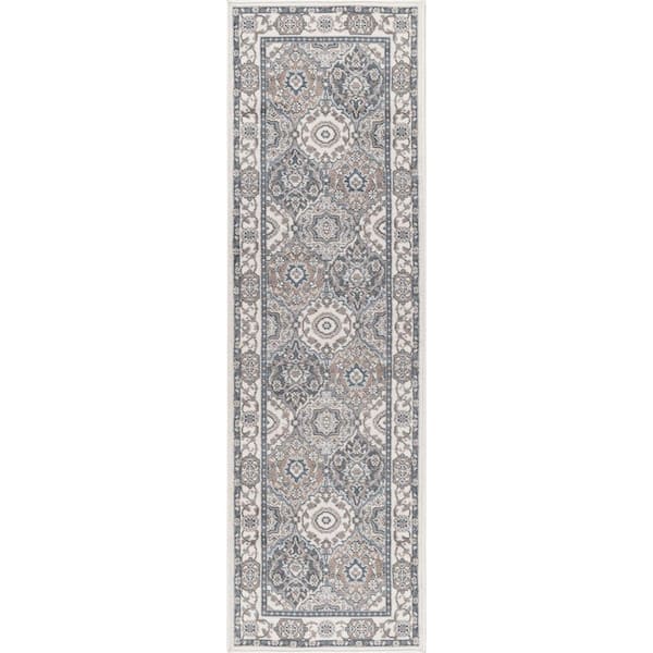 Tayse Rugs Madison Oriental Cream 2 ft. x 8 ft. Indoor Runner Rug